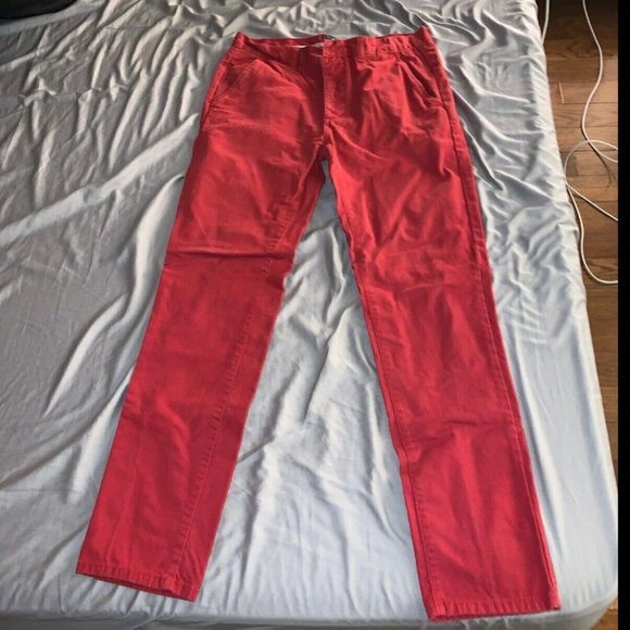 red skinny chinos mens